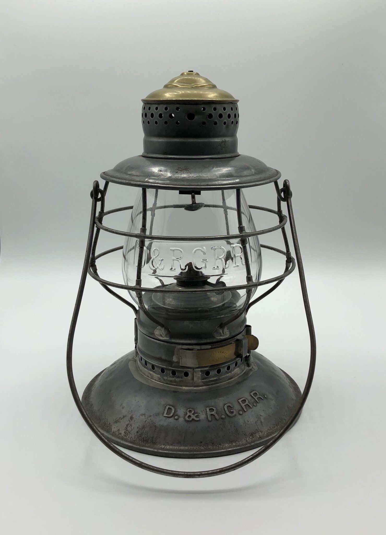 D&RGRR Brasstop Railroad Lantern