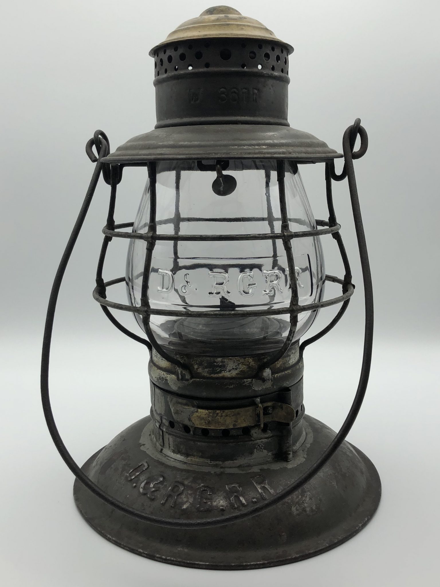 D&RGRR Brasstop Railroad Lantern