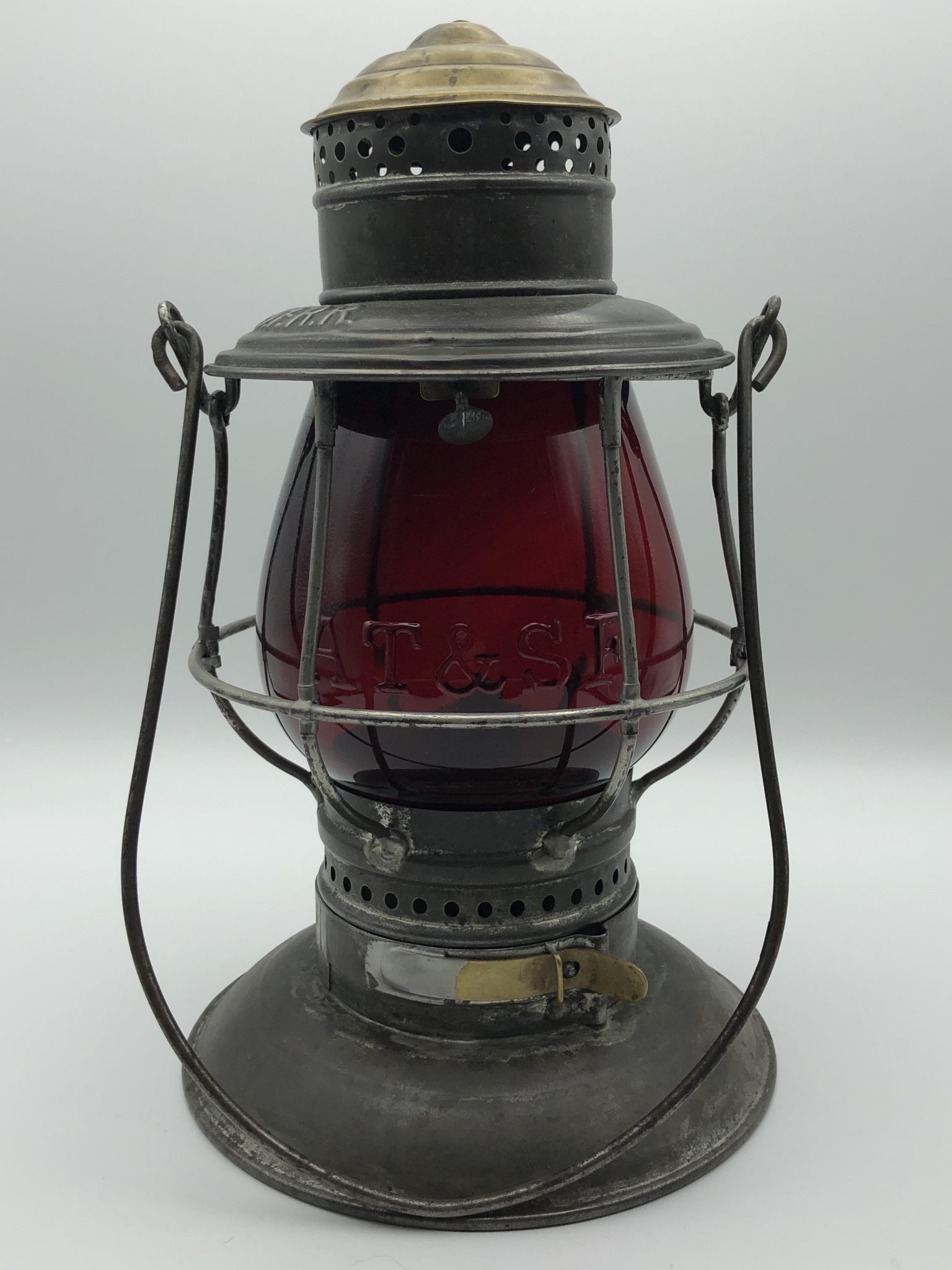 AT&SFRR Brasstop Railroad Lantern