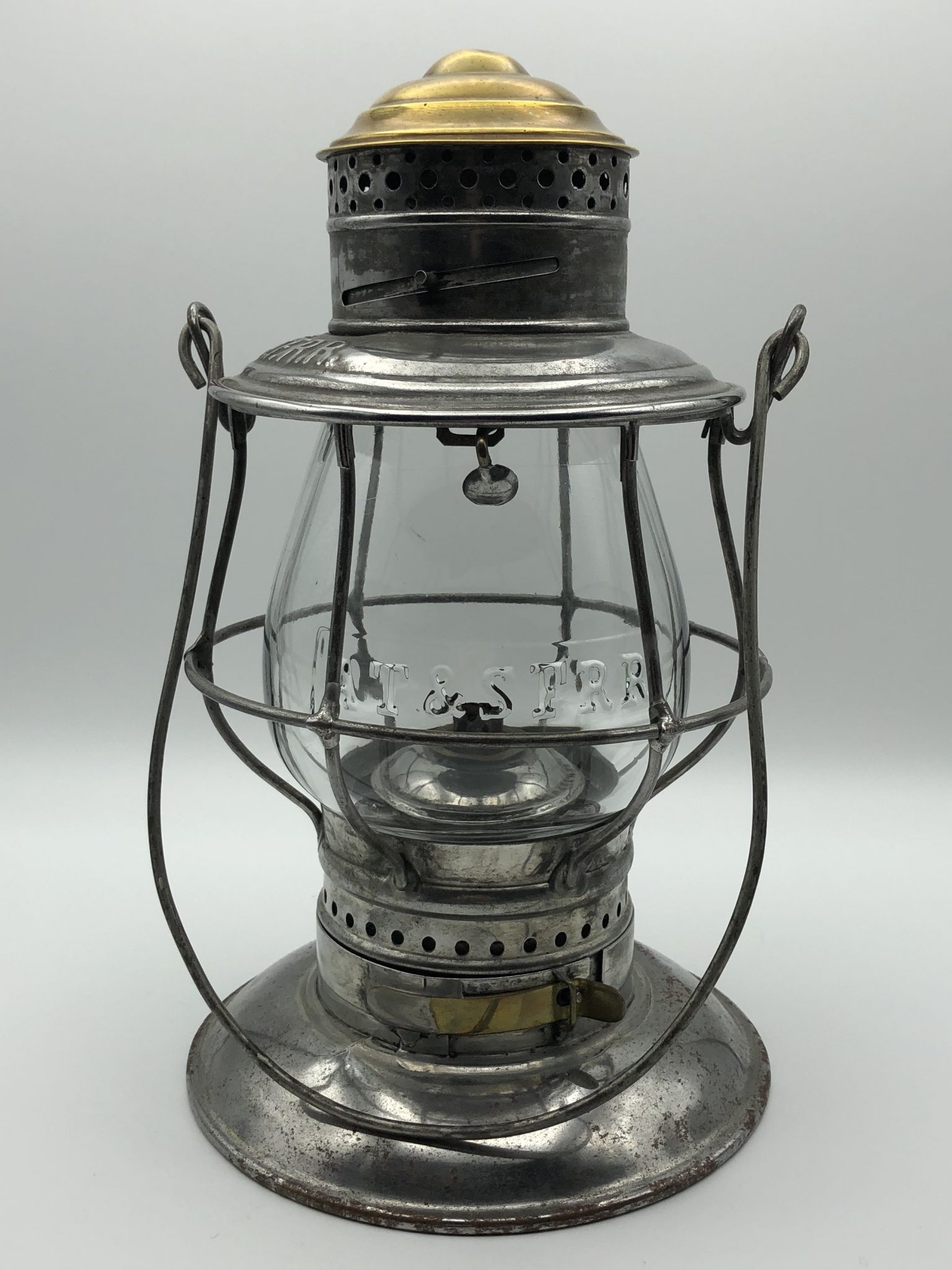 AT&SFRR Brasstop Railroad Lantern