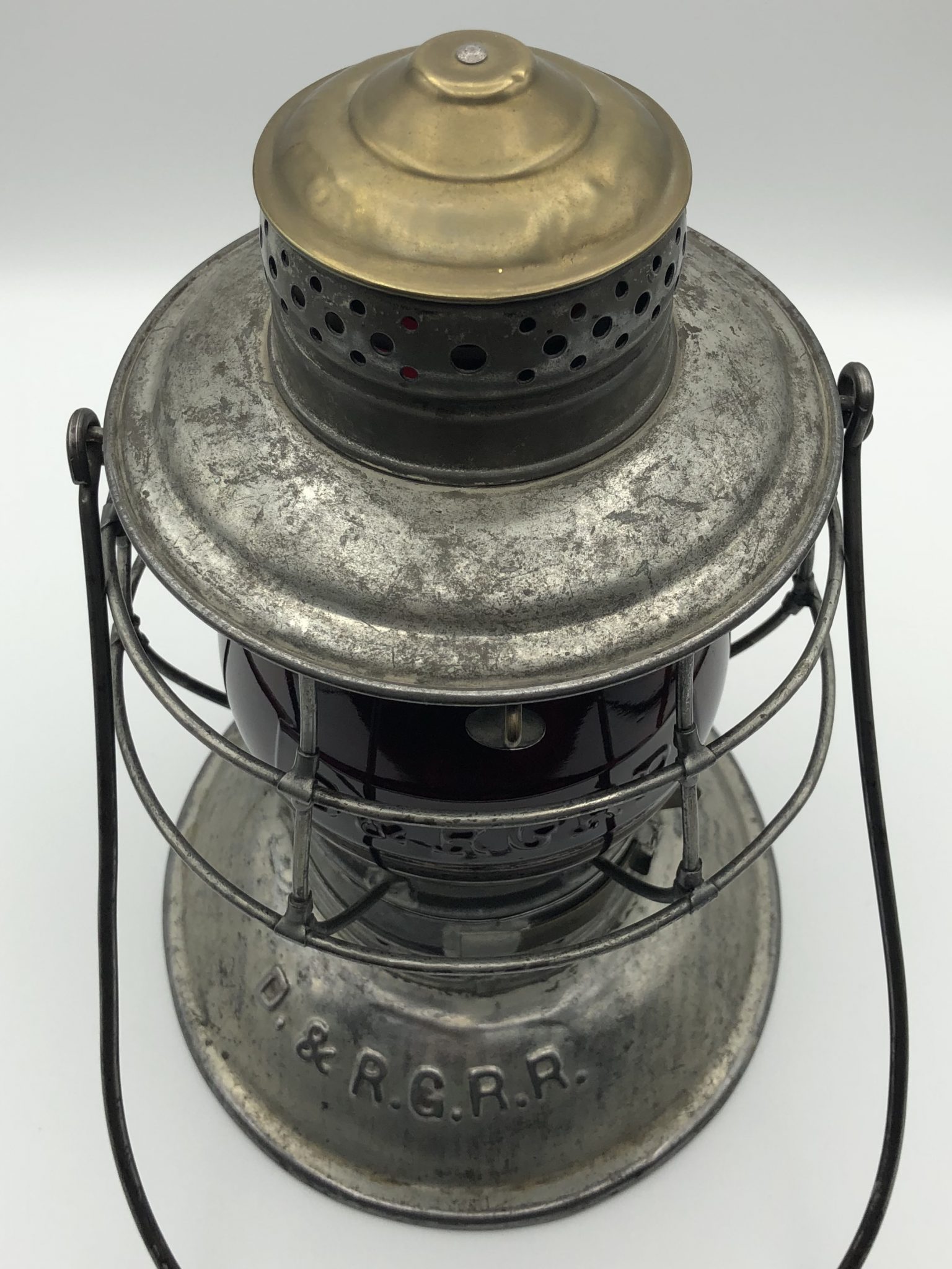 D&RGRR Brasstop Railroad Lantern