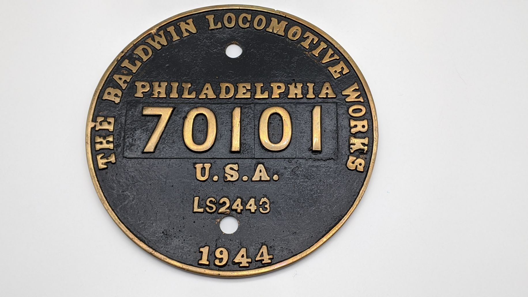 locomotive builders plate-steam locomotive-railroadiana-railroad antique